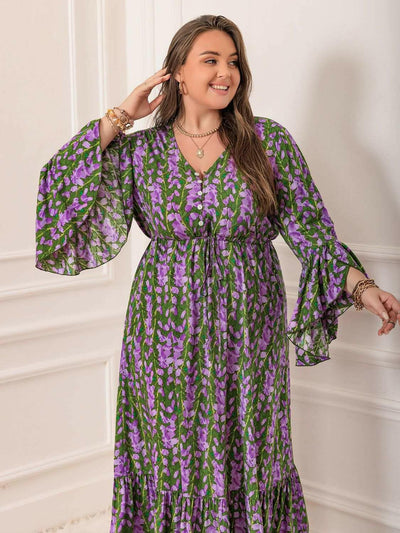 Vibrant Garden Floral Maxi Dress - Plus Size - The Rogue Daisy