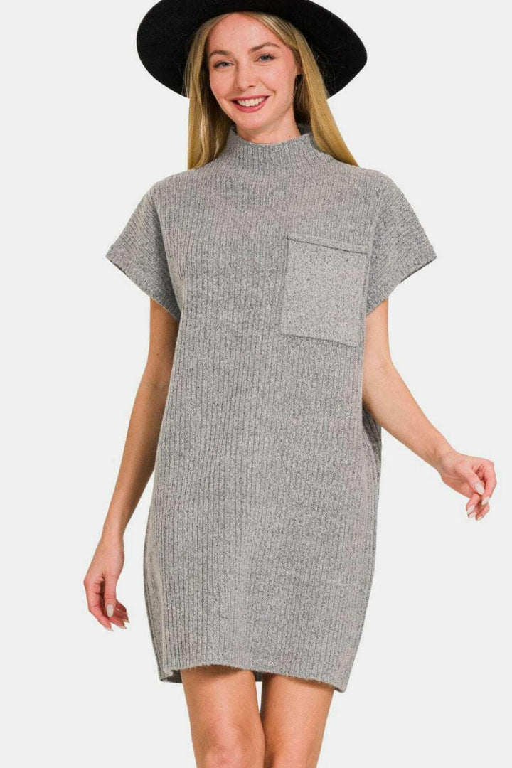 Short Sleeve Sweater Dress.