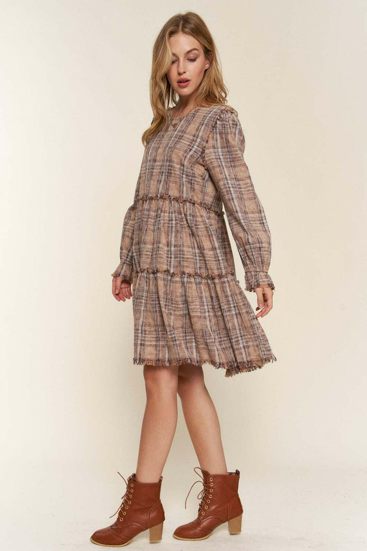 Cotton Tiered Plaid Dress - The Rogue Daisy