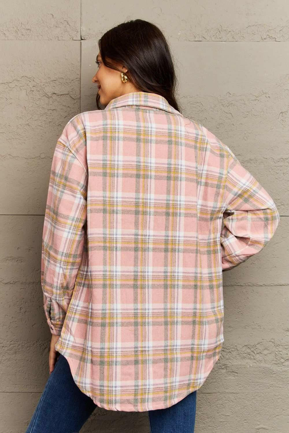 Plaid Long Sleeve Shacket.