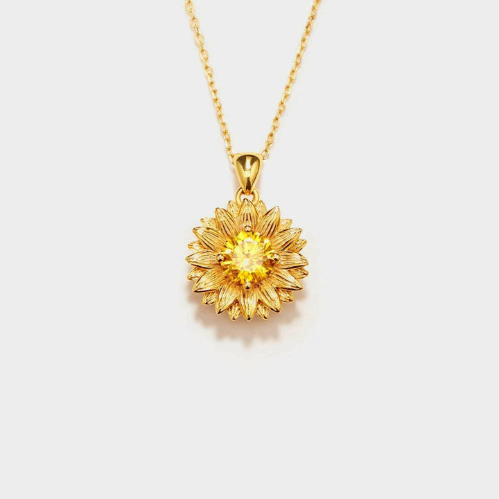 Sunflower Necklace - 18K Gold-Plated Pendant Jewelry - The Rogue Daisy