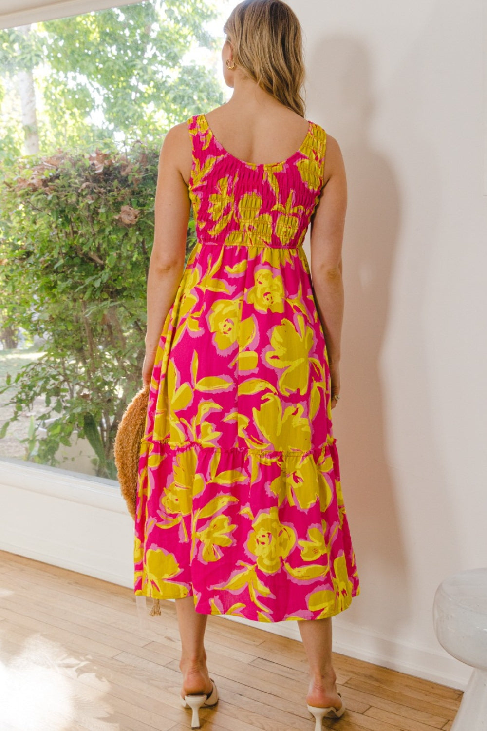 Sunset Bloom Midi Dress