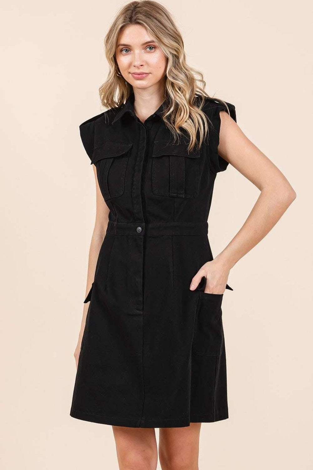 Utility Cargo Mini Dress