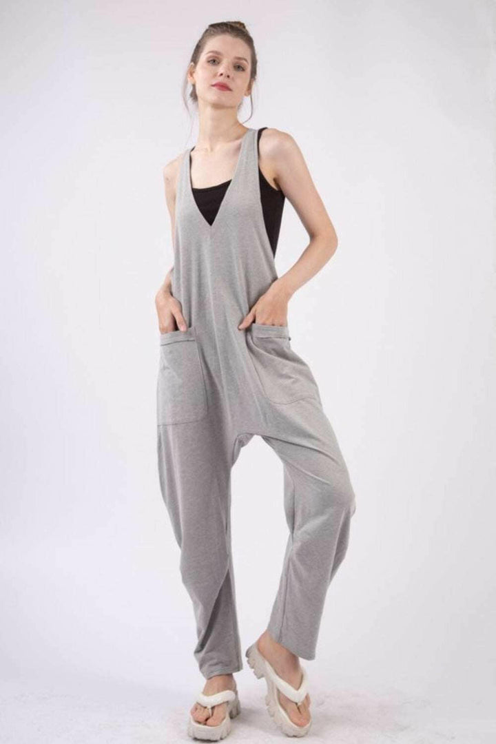 Plunge Soft Cotton Jumpsuit - Very J - The Rogue Daisy