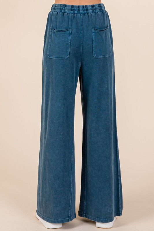 Mineral Wash Cotton French Terry Pants