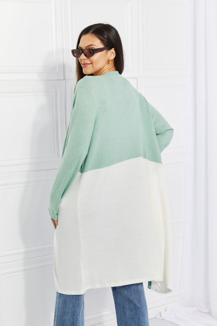 'Until You Came' Color Block Duster Cardigan