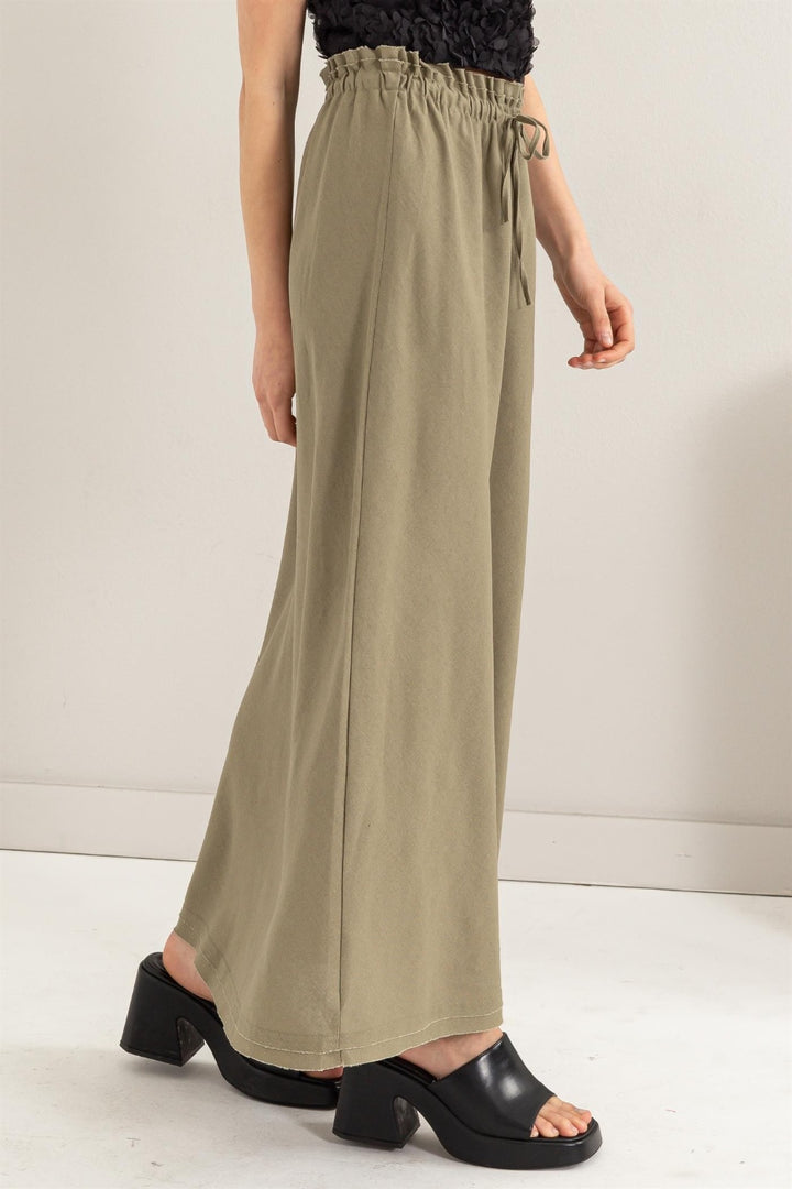 Linen Blend Maxi Skirt