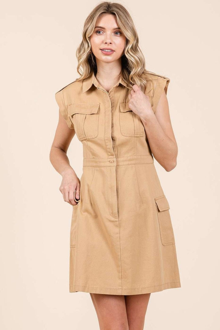 Utility Cargo Mini Dress