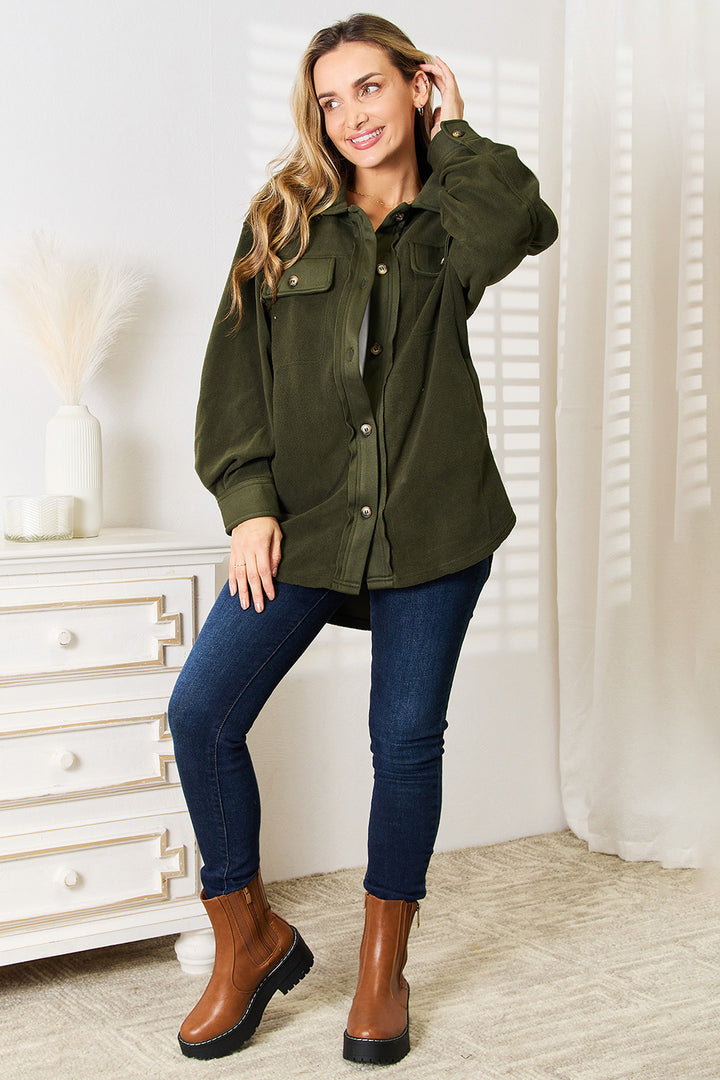 'Cozy Girl' Button Down Shirt Jacket