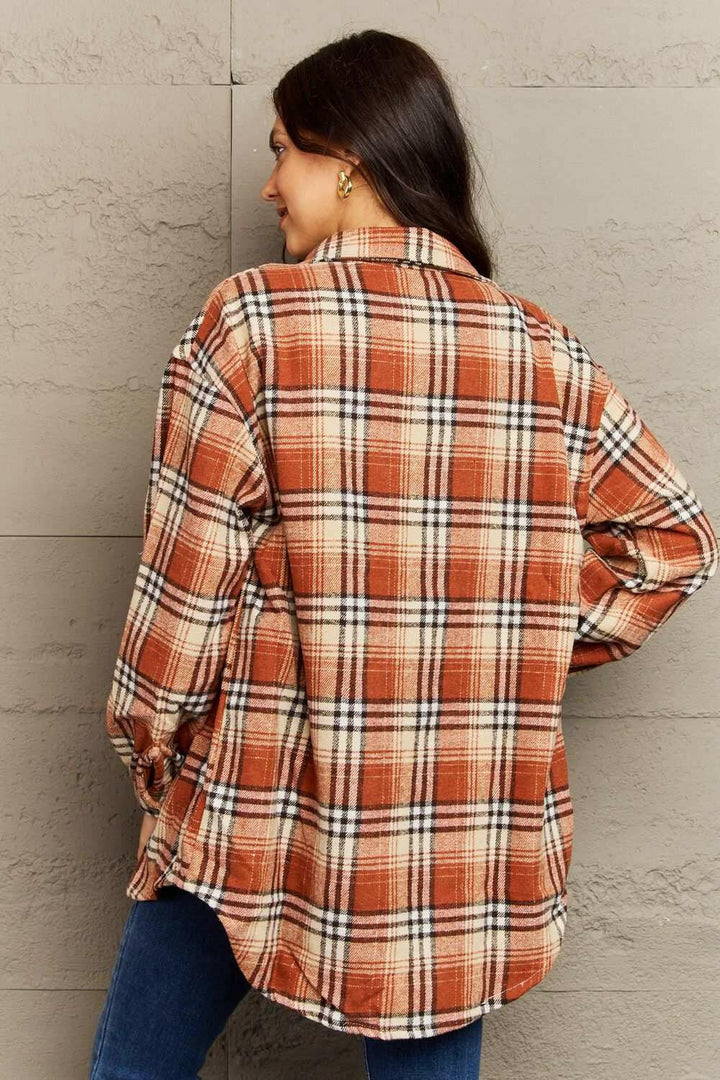 Plaid Long Sleeve Shacket.