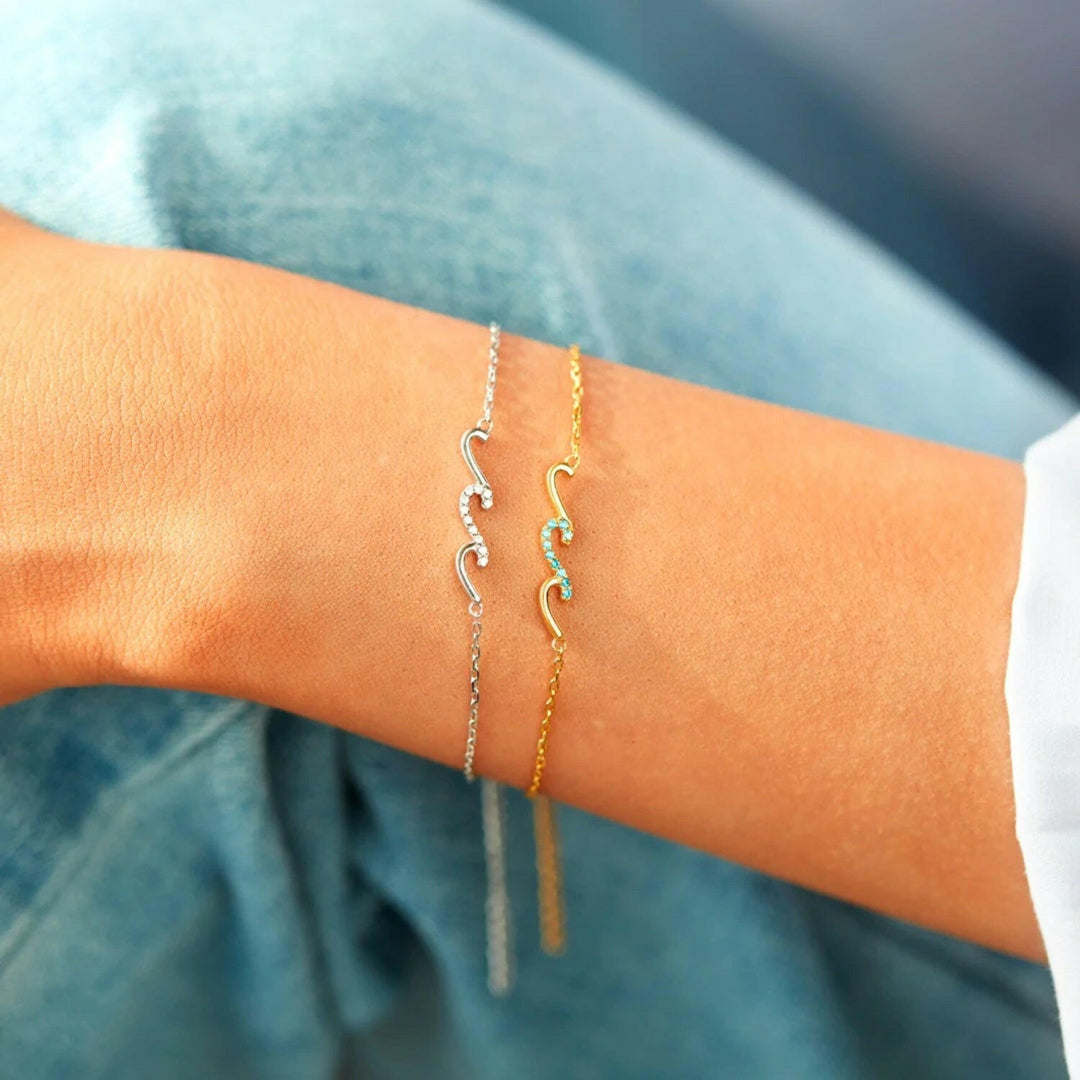 925 Delicate Wave Bracelet - The Rogue Daisy