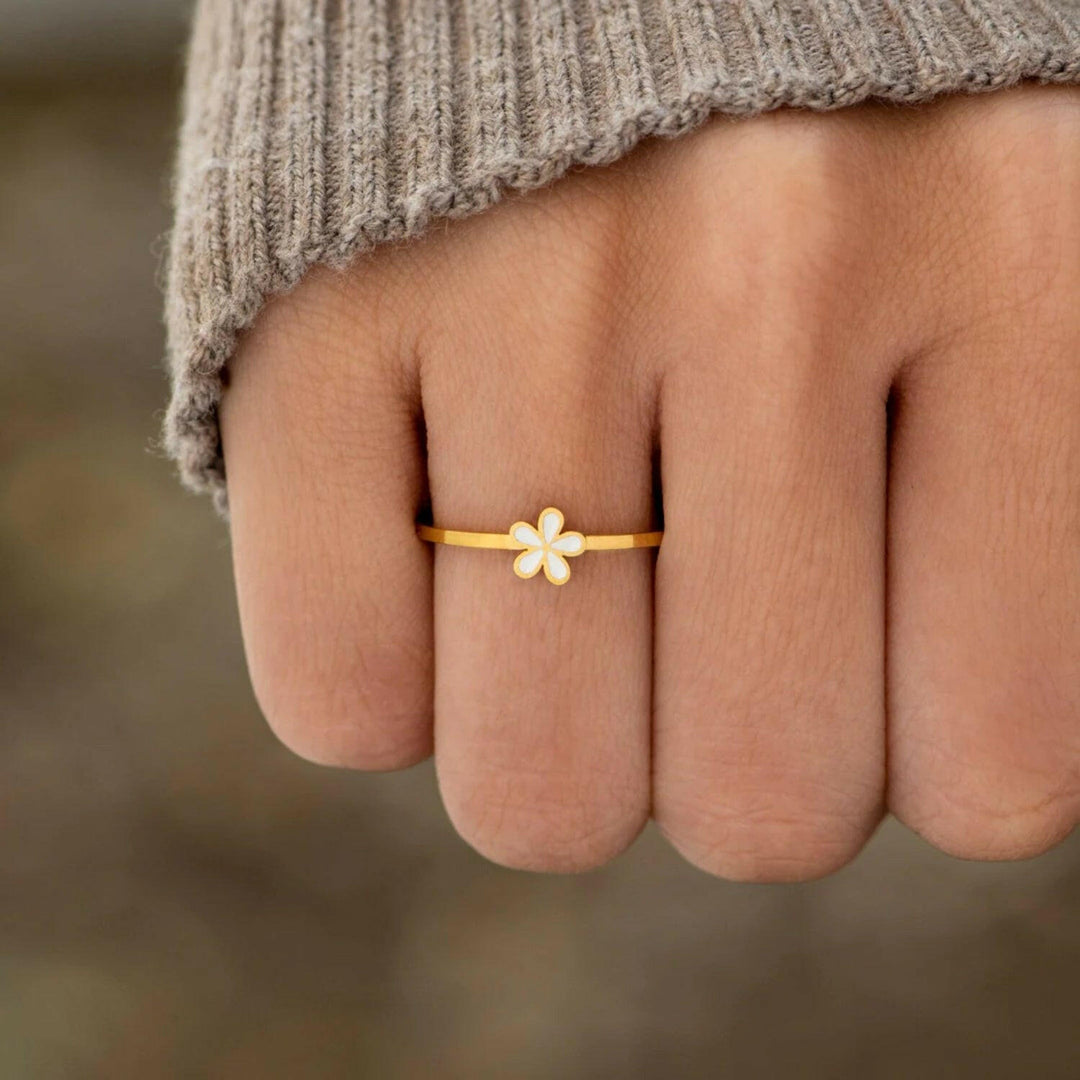 925 Enamel Flower Ring - The Rogue Daisy