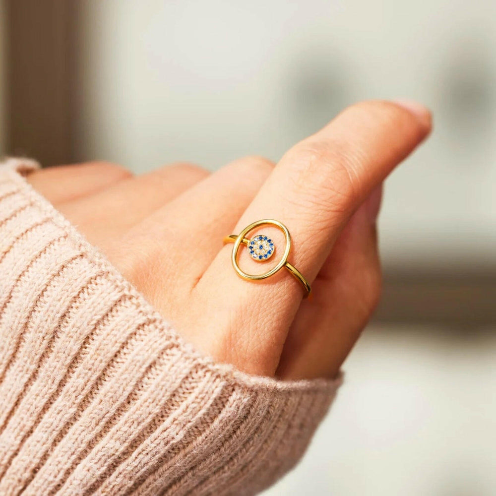 925 Evil Eye Ring - The Rogue Daisy