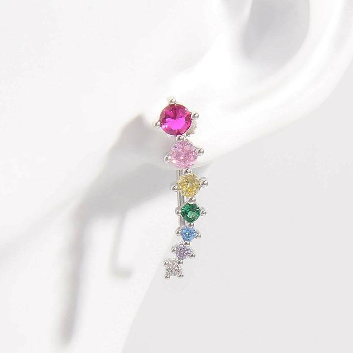 925 Rainbow Stardrop Earrings - The Rogue Daisy