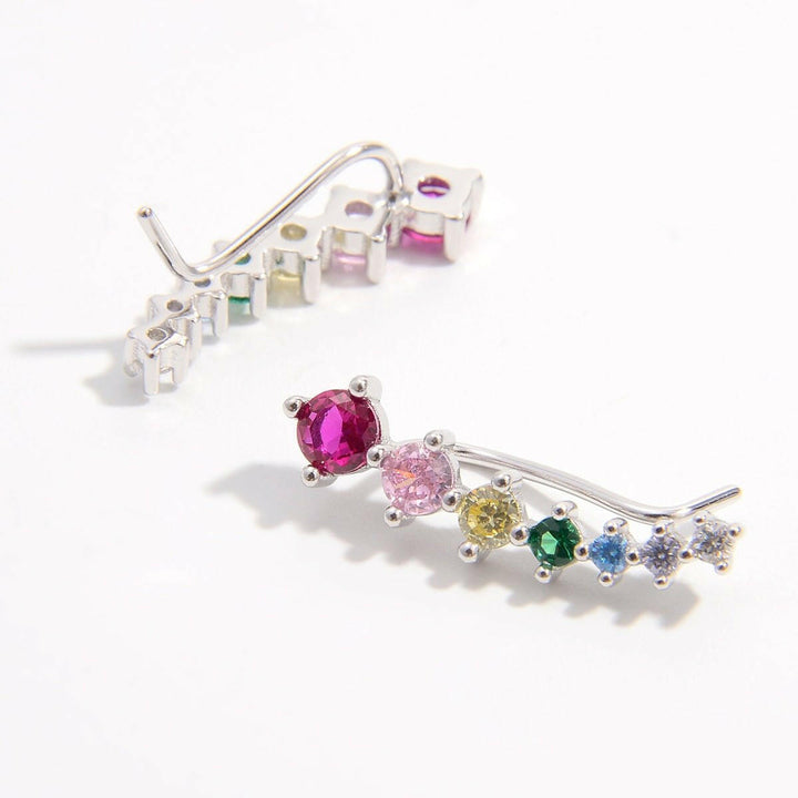 925 Rainbow Stardrop Earrings - The Rogue Daisy