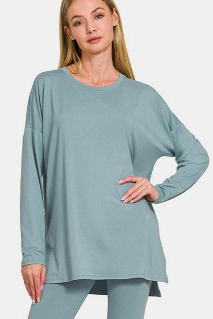 Zenana Full Size Brushed Microfiber Top