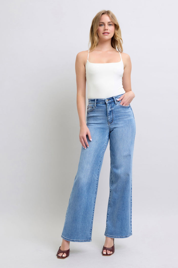 Judy Blue Wide Leg Jeans with Pockets