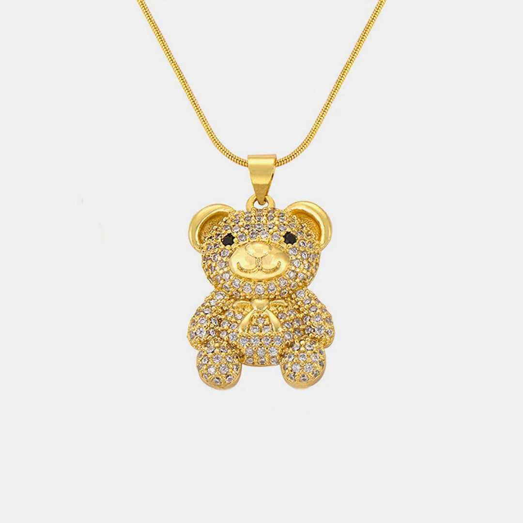 Teddy Bear Pendant Necklace.