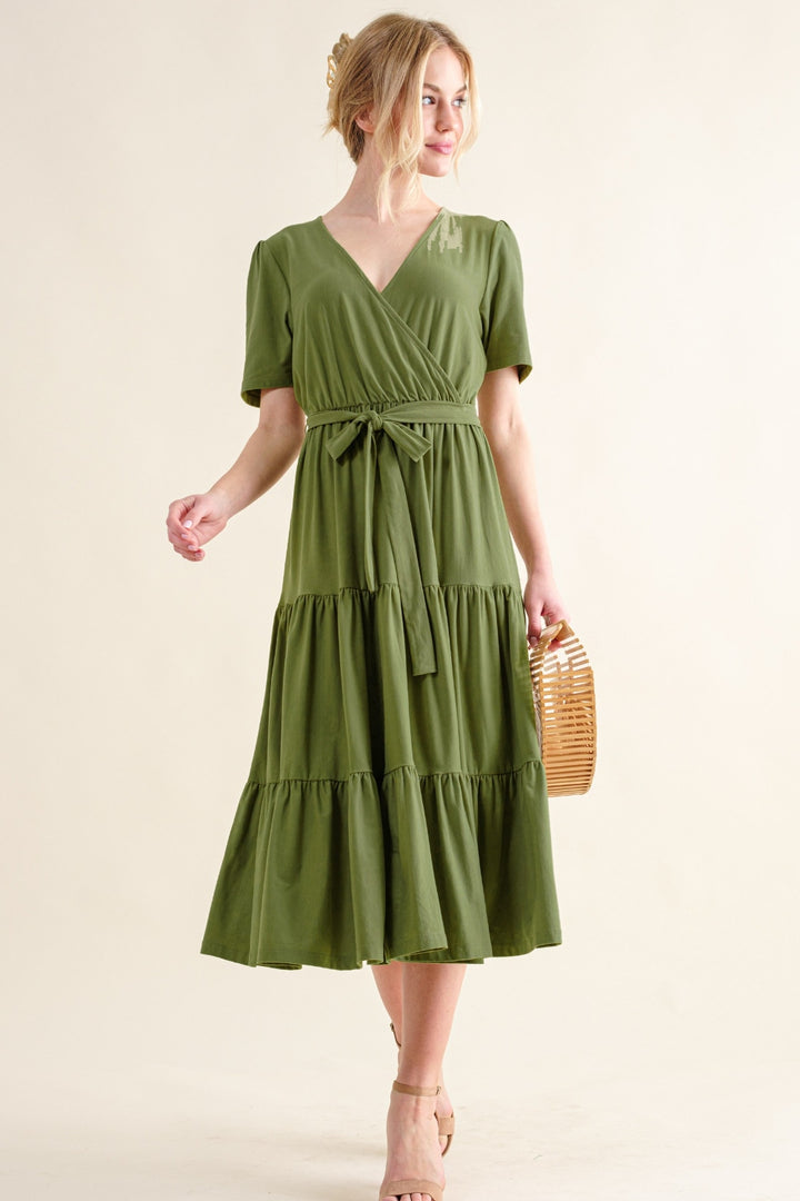 Soft Tiered Midi Dress