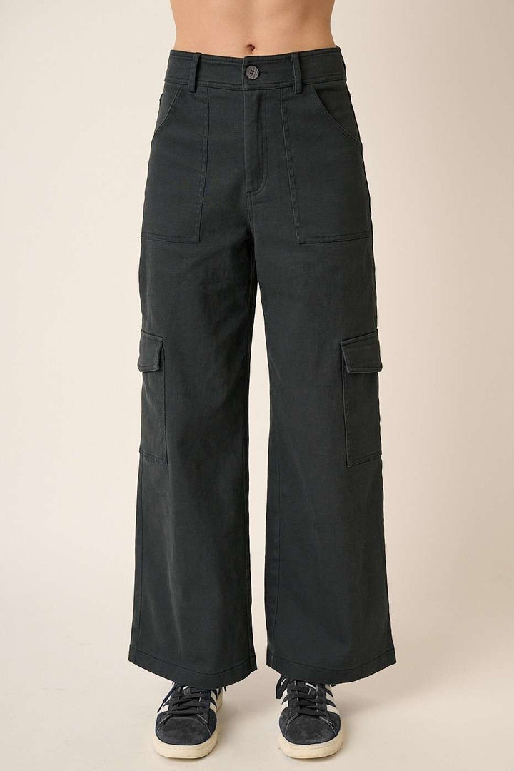 Wide Leg High Waist Cargo Pants