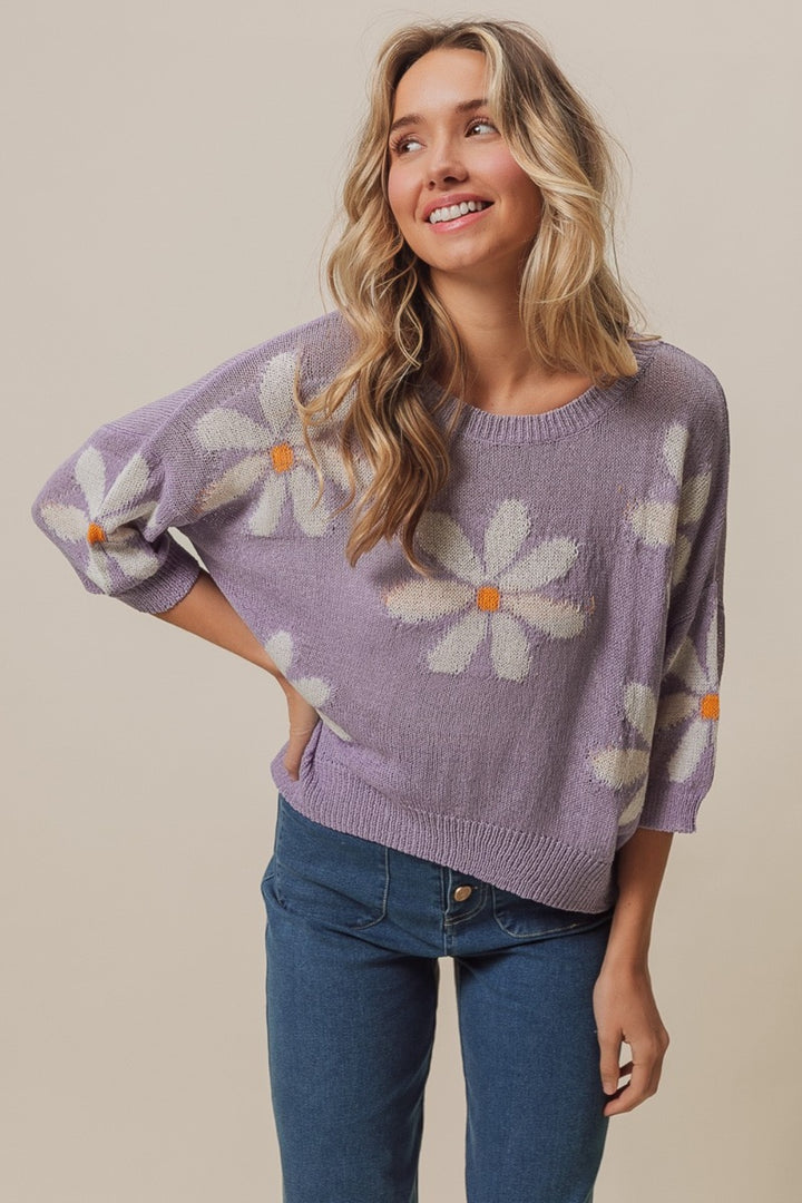 Floral Pattern Sweater