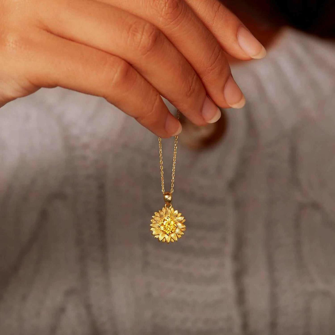 Sunflower Necklace - 18K Gold-Plated Pendant Jewelry - The Rogue Daisy