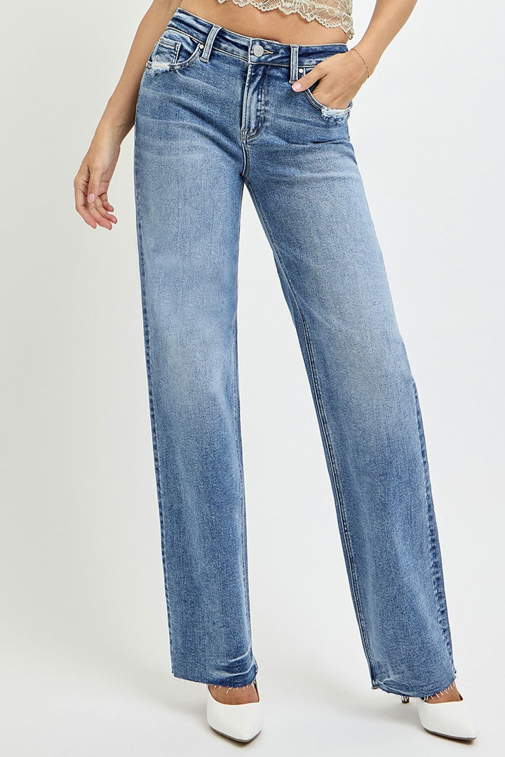 High Rise Straight Leg Jeans