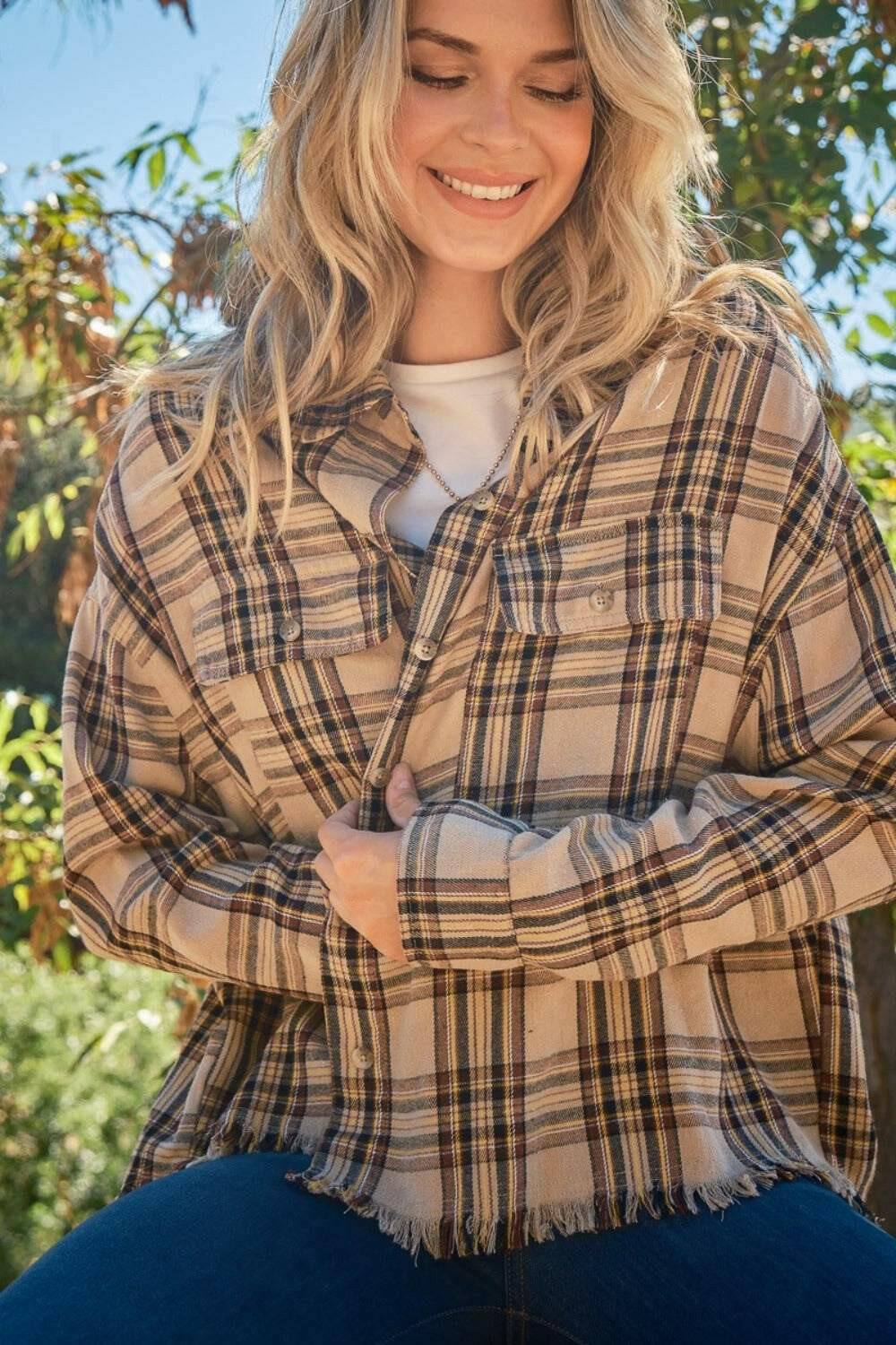 Wilderness Wanderer Cropped Plaid Shirt - The Rogue Daisy