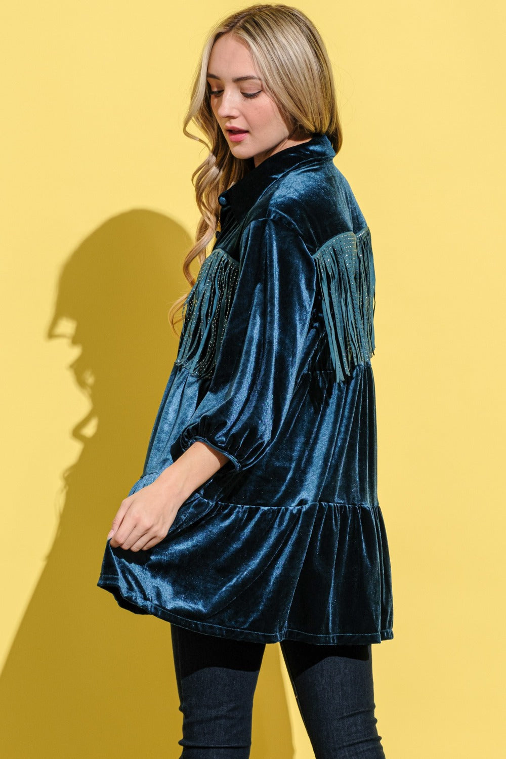 Velvet Fringe Tunic