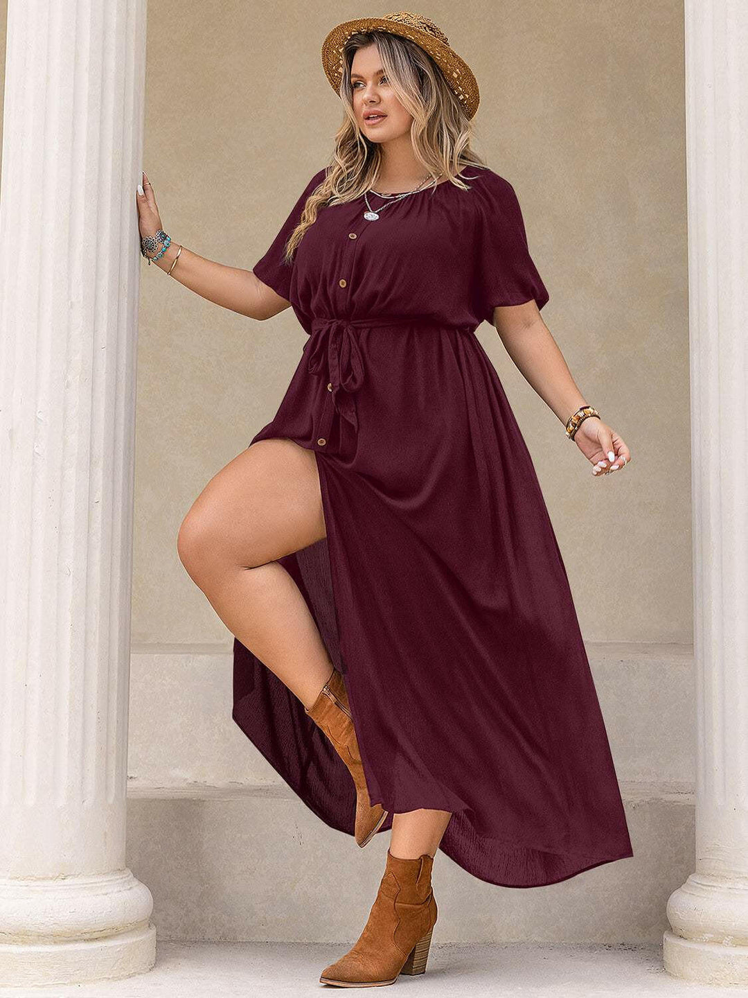 Wine Country Midi Dress - Plus Size - The Rogue Daisy