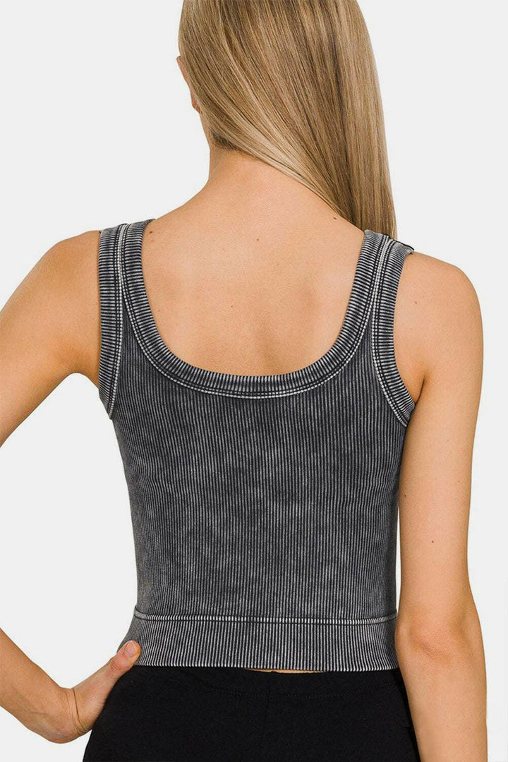 Washed Ribbed Tank Top - The Rogue Daisy