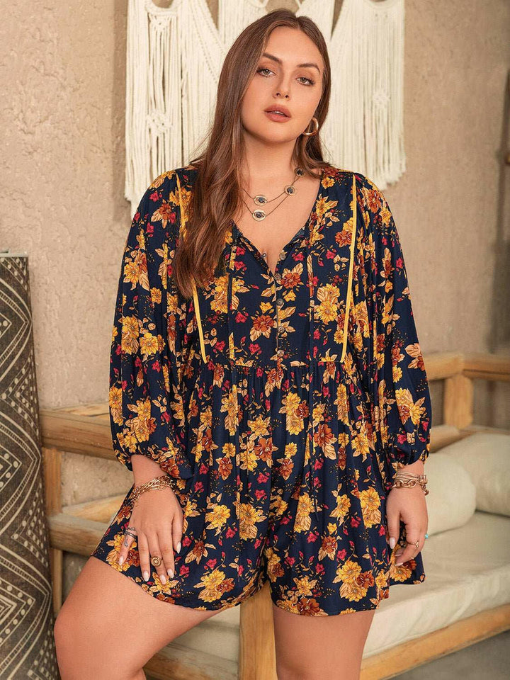 Autumn Bloom Romper - Plus Size - The Rogue Daisy