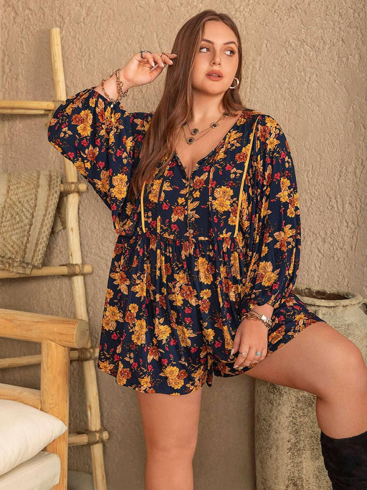 Autumn Bloom Romper - Plus Size - The Rogue Daisy