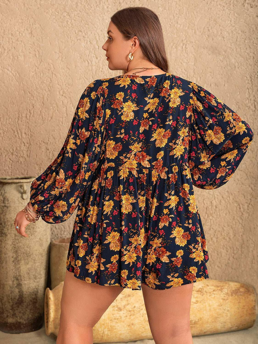 Autumn Bloom Romper - Plus Size - The Rogue Daisy