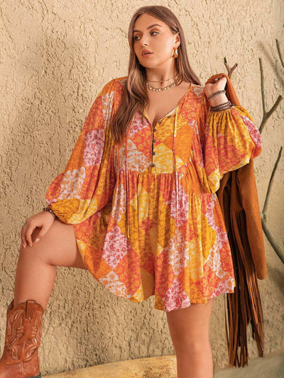 Autumn Bloom Romper - Plus Size - The Rogue Daisy