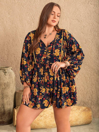 Autumn Bloom Romper - Plus Size - The Rogue Daisy