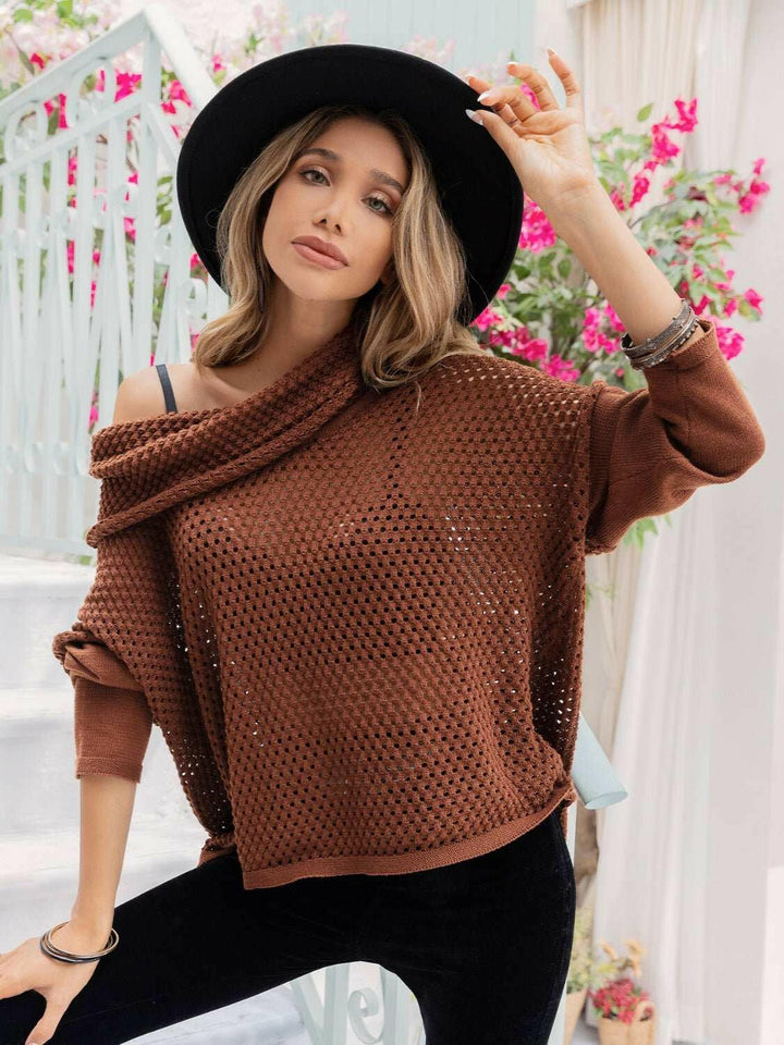 Autumn Muse Knit Off-Shoulder Sweater - The Rogue Daisy