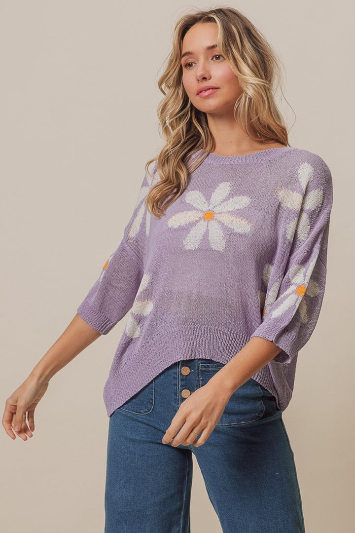 Floral Pattern Sweater