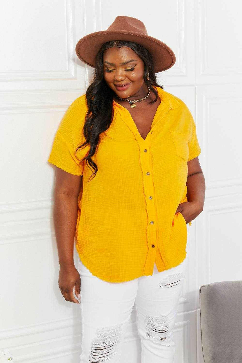 'Summer Breeze' Short Sleeve Blouse