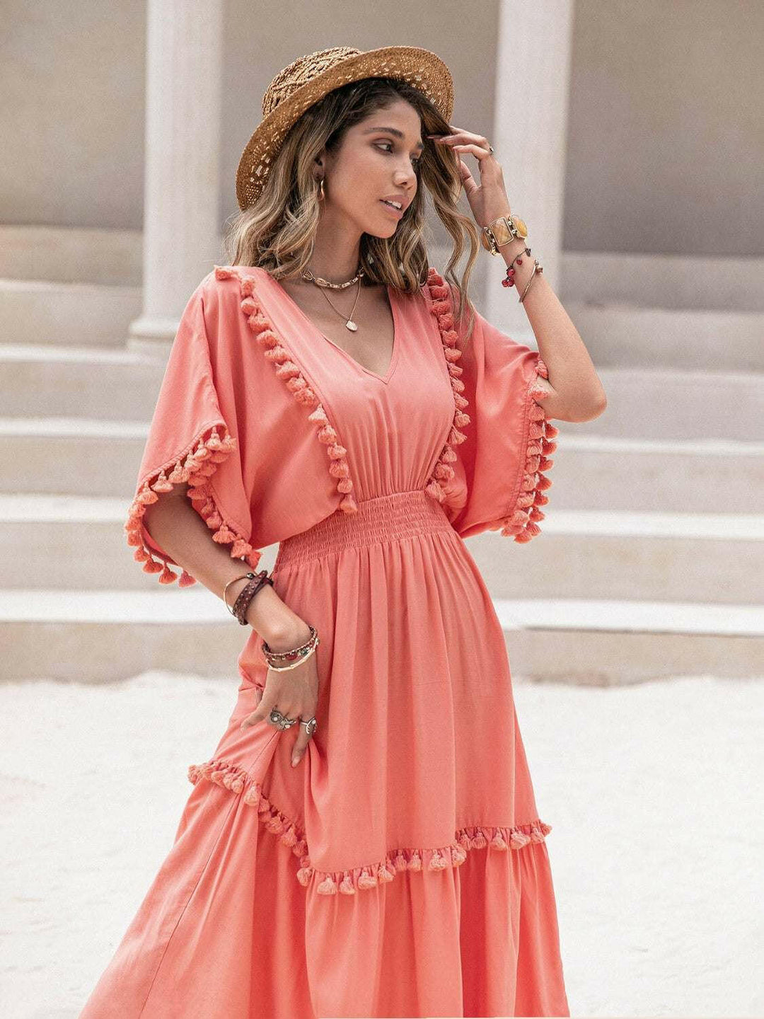 Sunshine Tassel Maxi Dress.