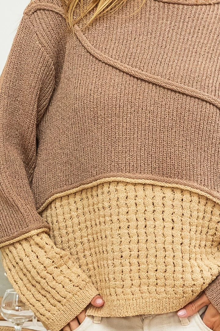 Textured Drop Shoulder Sweater