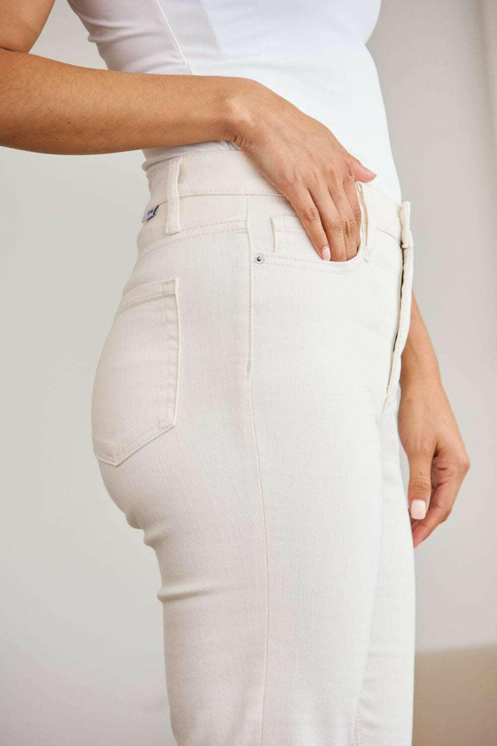 'Mini Mia' High Waist Raw Hem Jeans RMF - The Rogue Daisy