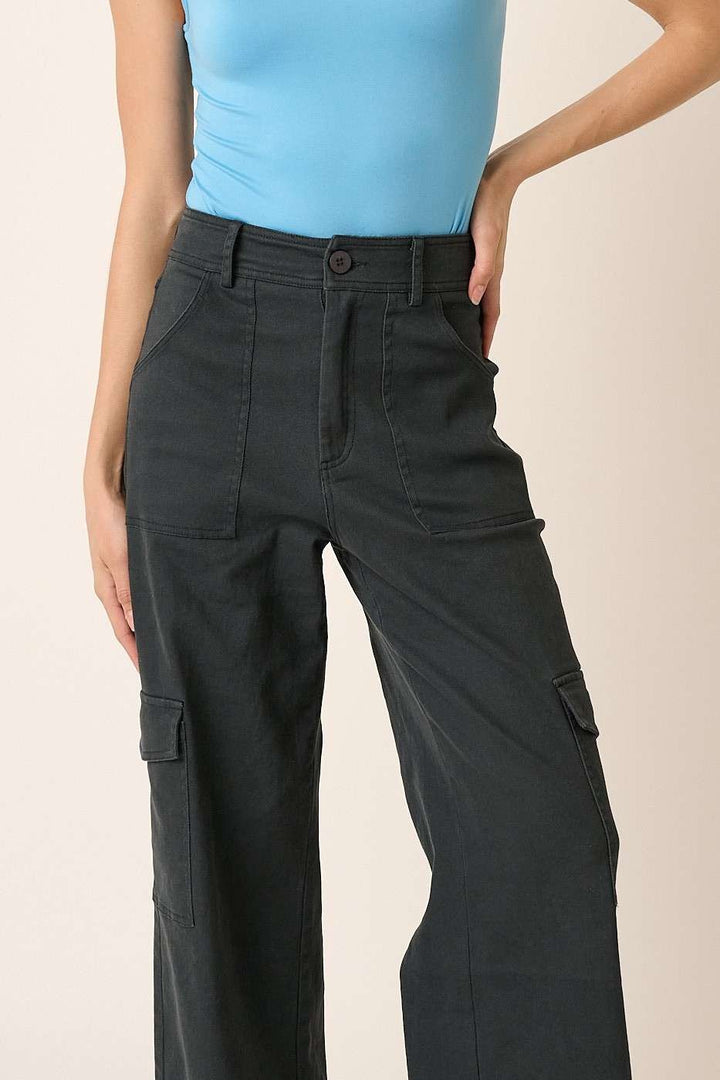 Wide Leg High Waist Cargo Pants