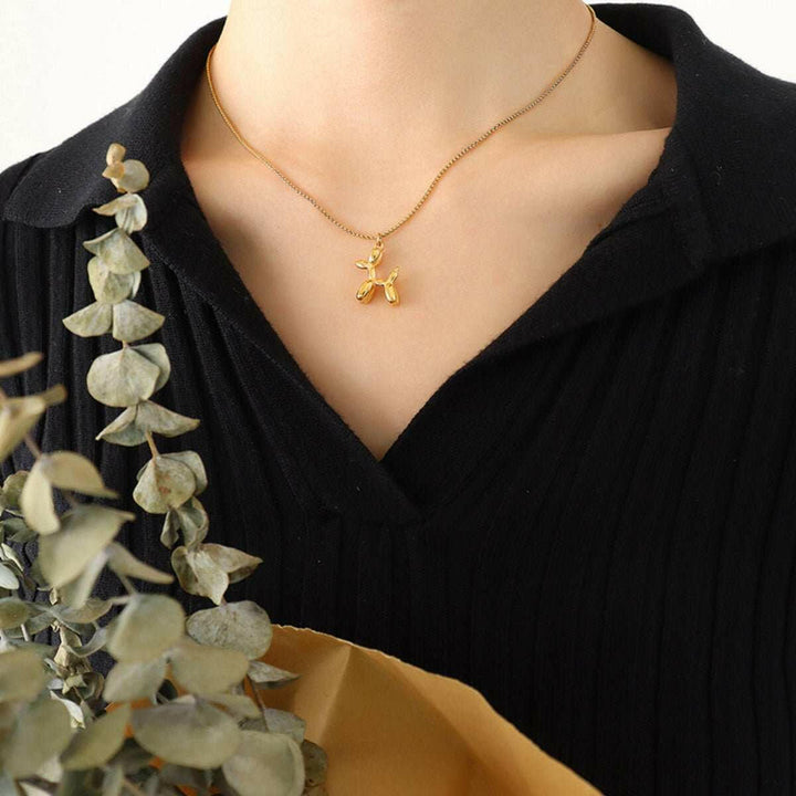 Balloon Puppy 18K Gold - Plated Pendant Necklace - The Rogue Daisy