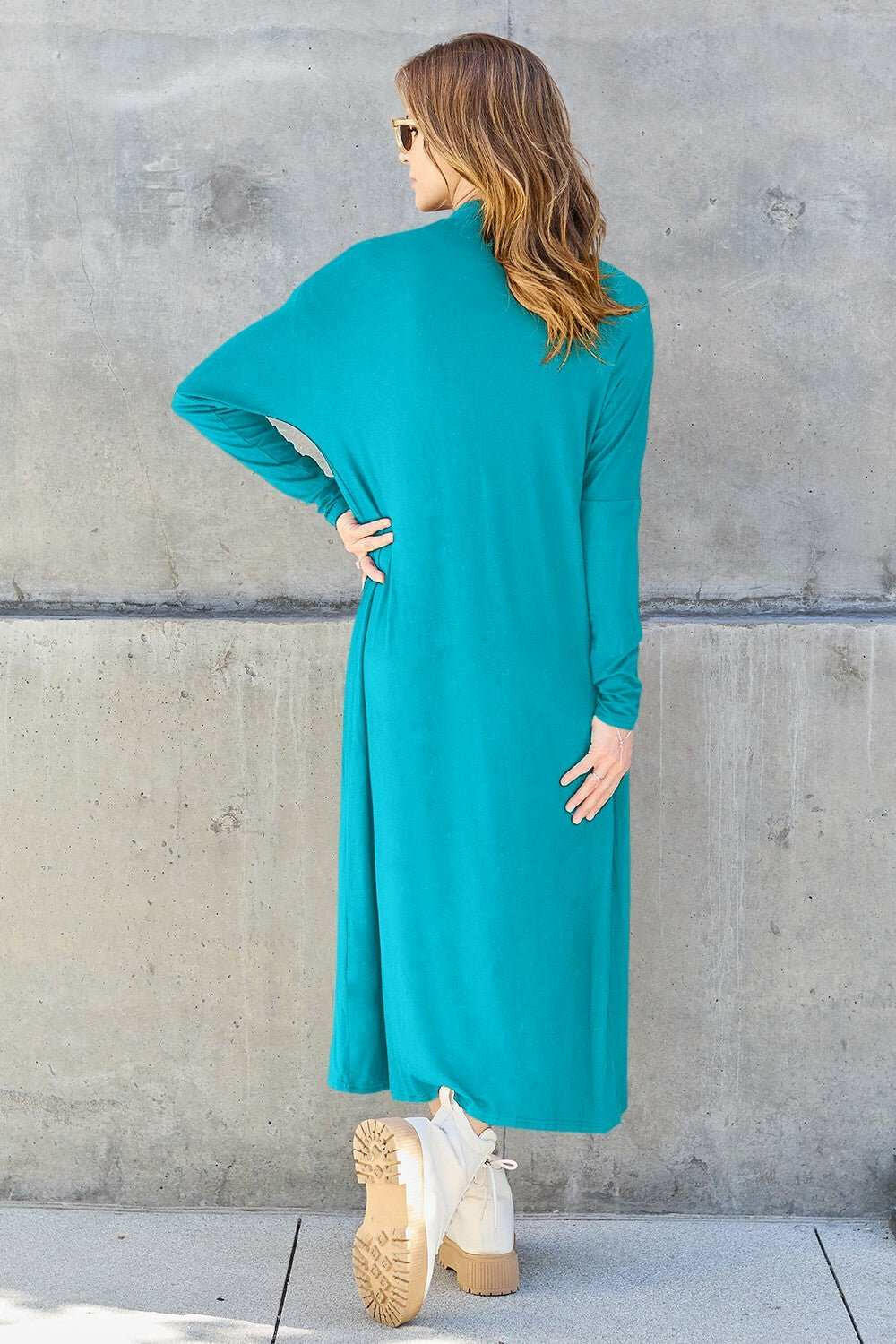 Basic Bae Open Front Long Sleeve Duster - Full Size - The Rogue Daisy