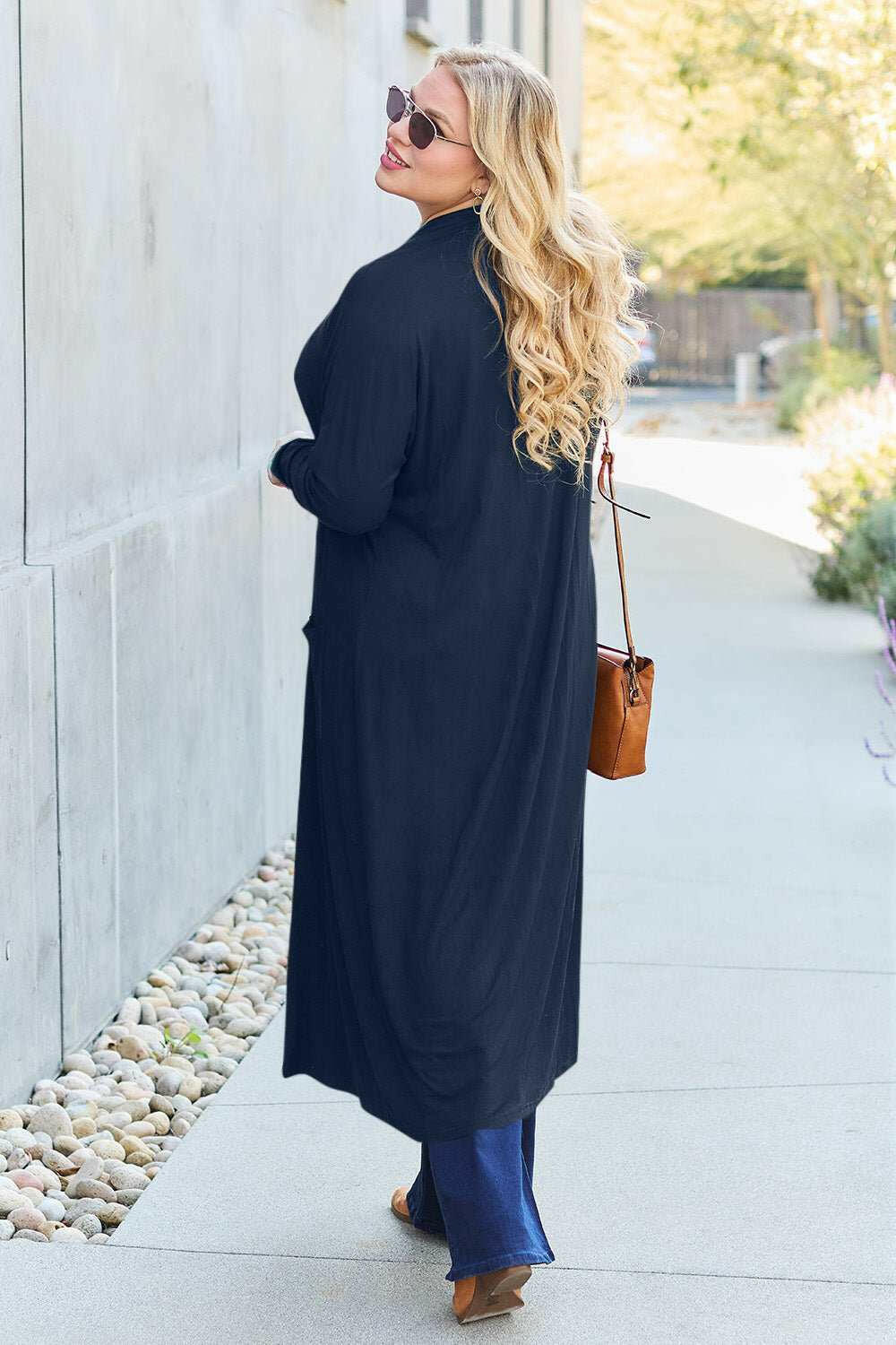 Basic Bae Open Front Long Sleeve Duster - Full Size - The Rogue Daisy