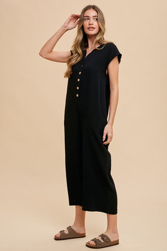 Cotton Wide Leg Jumpsuit