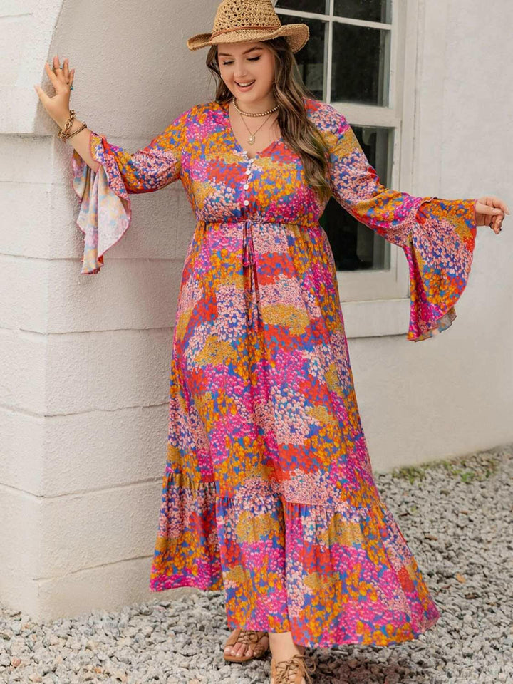 Vibrant Garden Floral Maxi Dress - Plus Size - The Rogue Daisy