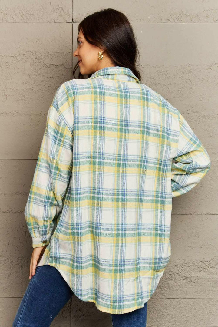 Plaid Long Sleeve Shacket.