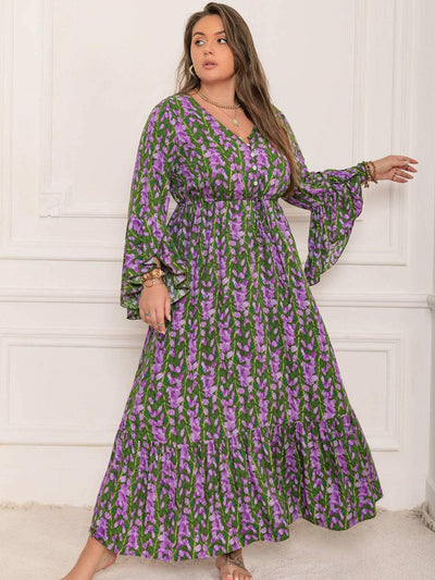 Vibrant Garden Floral Maxi Dress - Plus Size - The Rogue Daisy